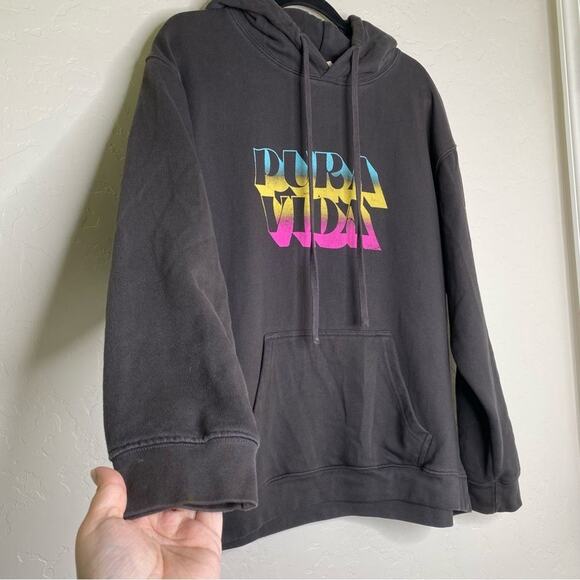 Pura Vida Brown Color Block Hoodie Large - Picture 2 of 11